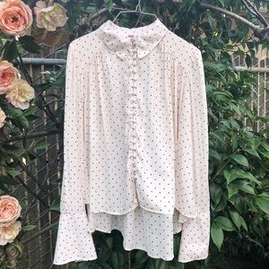 free people | Polka Dot Buttoned Blouse